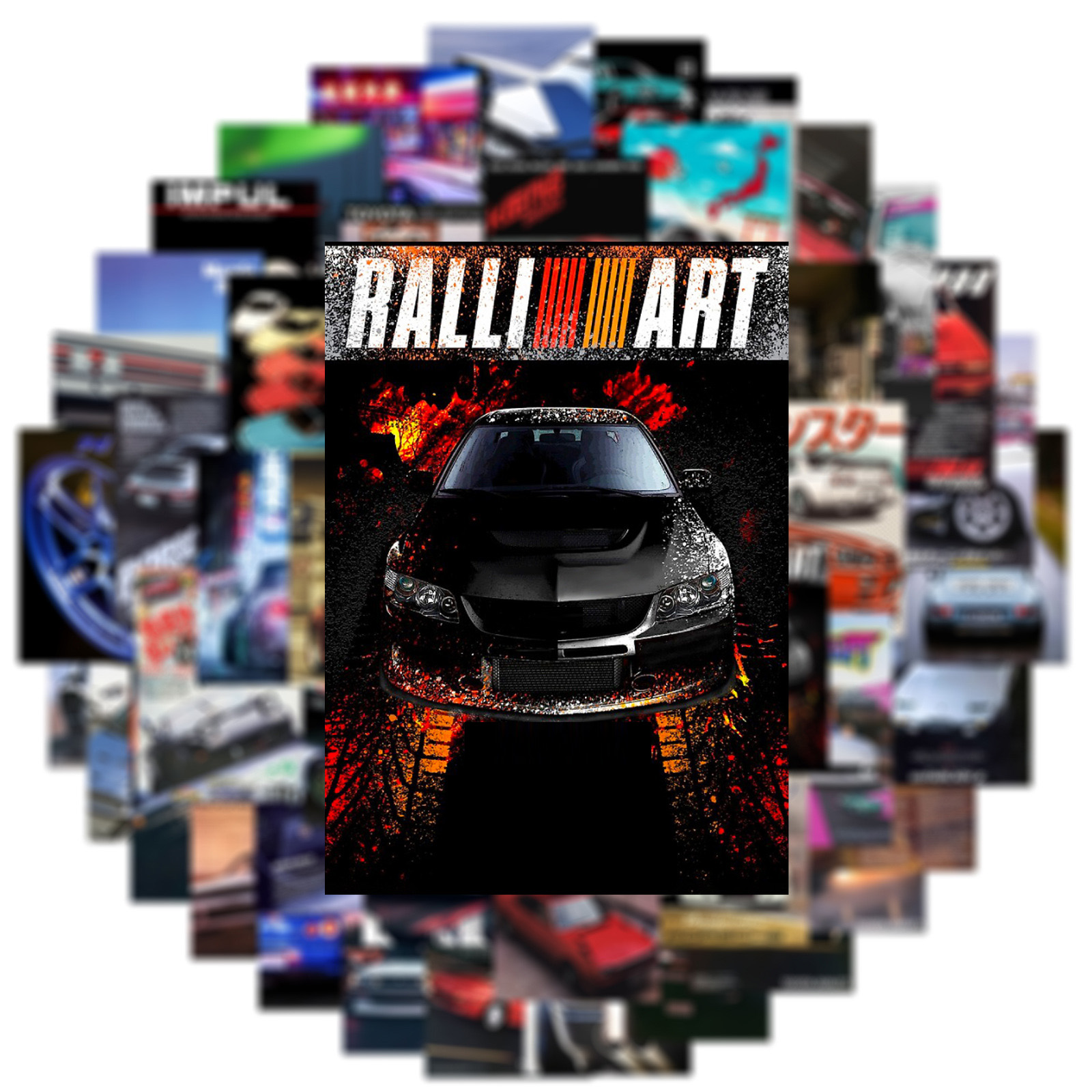 Pegatinas de graffiti para coches de carreras JDM Retrofit