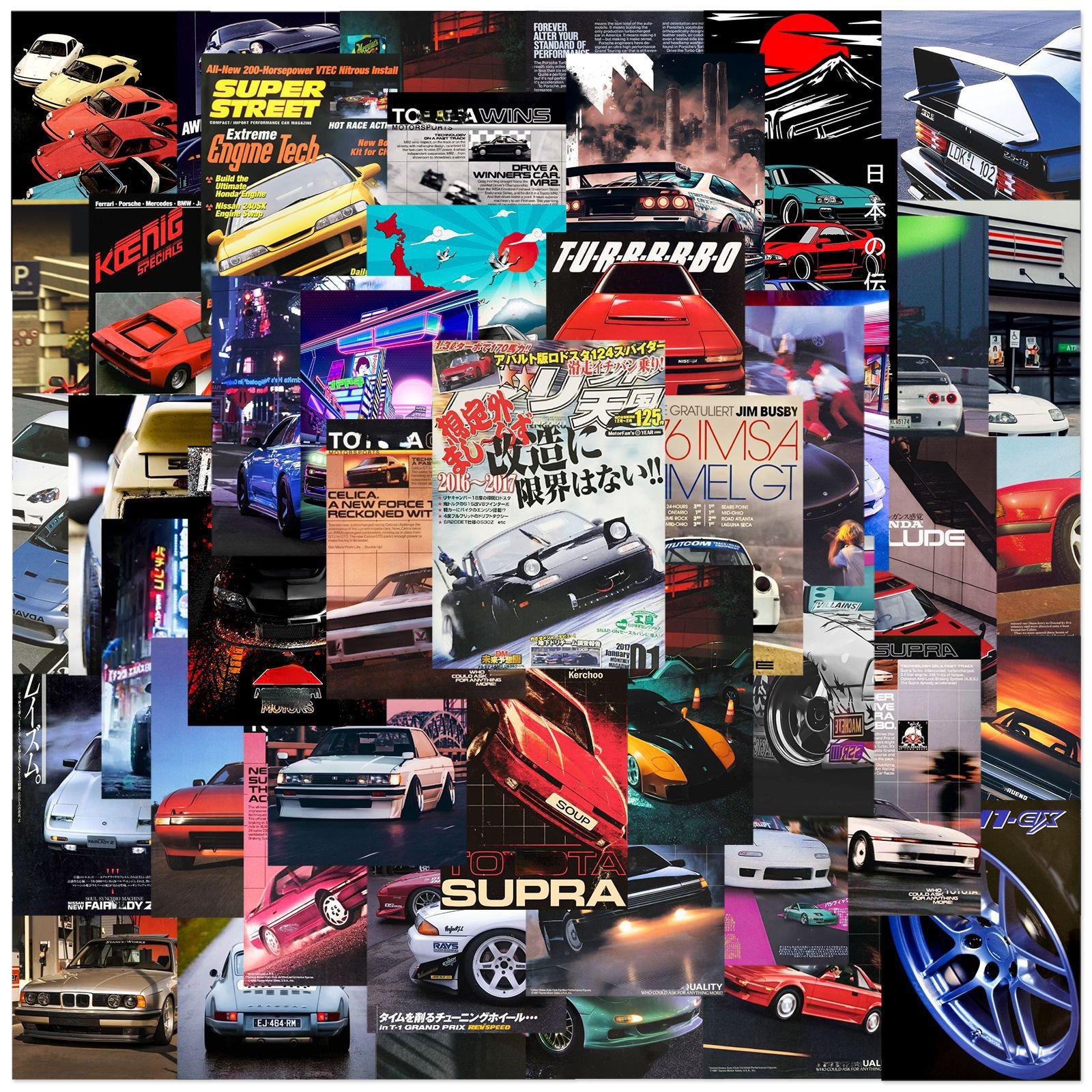 Pegatinas de graffiti para coches de carreras JDM Retrofit