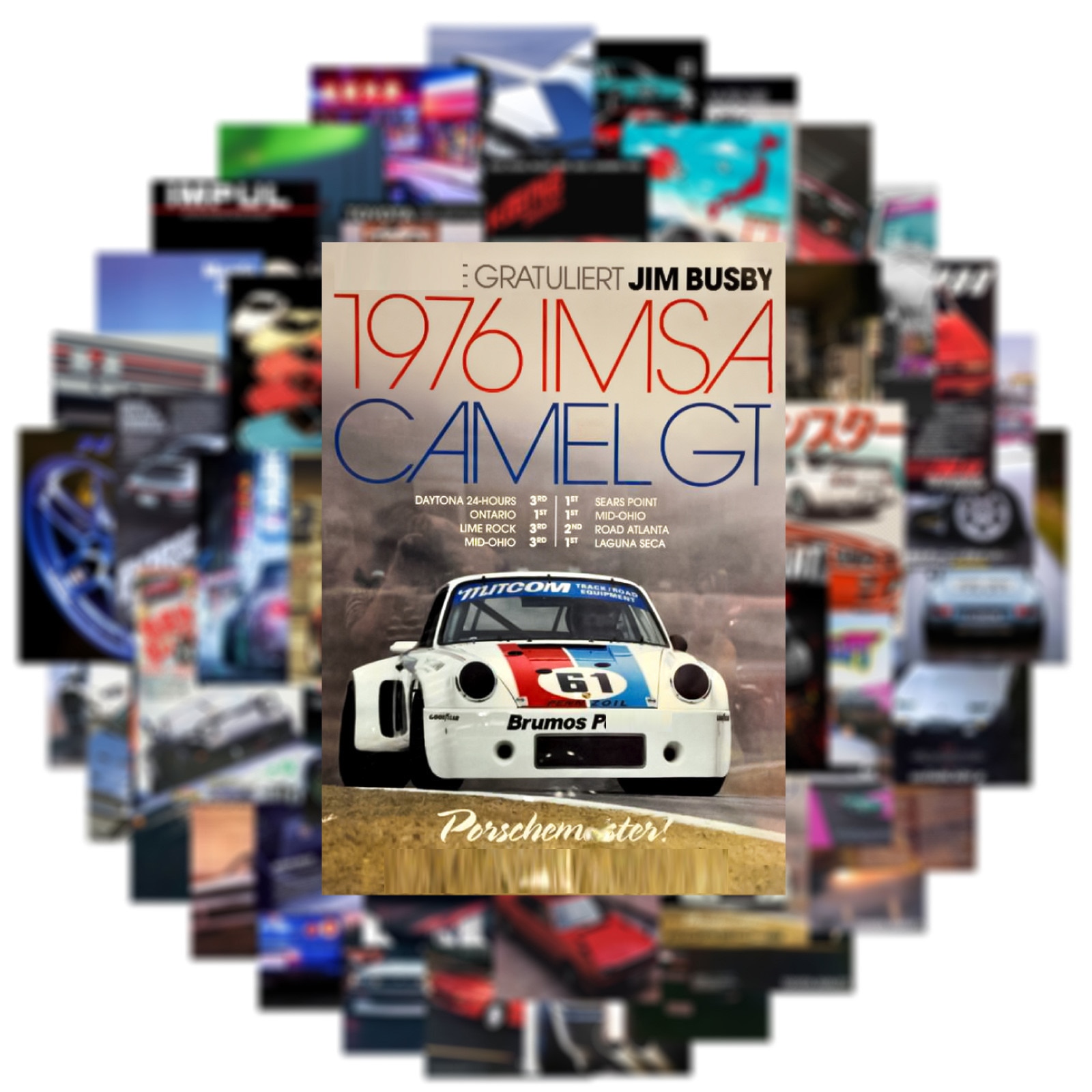Pegatinas de graffiti para coches de carreras JDM Retrofit
