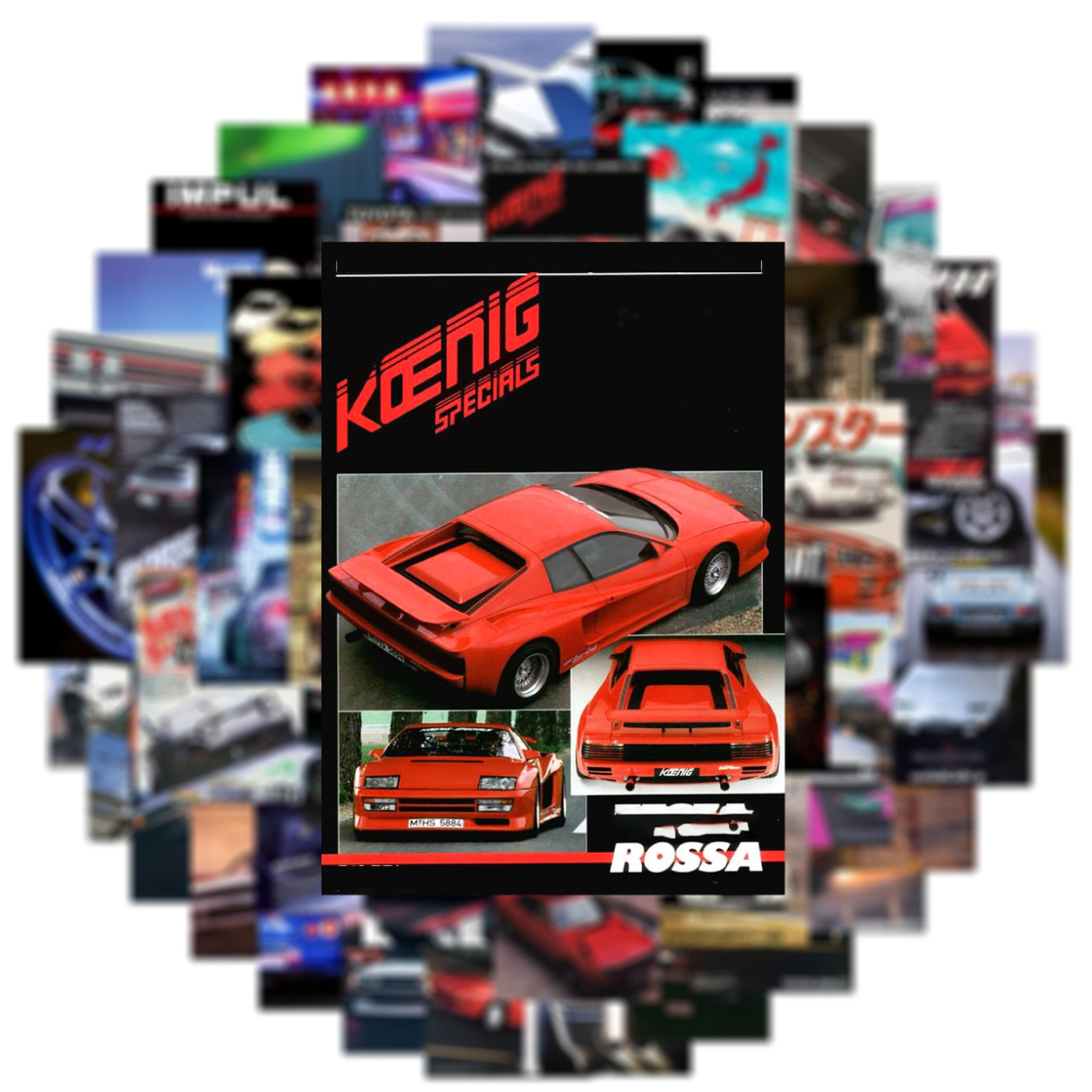 Pegatinas de graffiti para coches de carreras JDM Retrofit